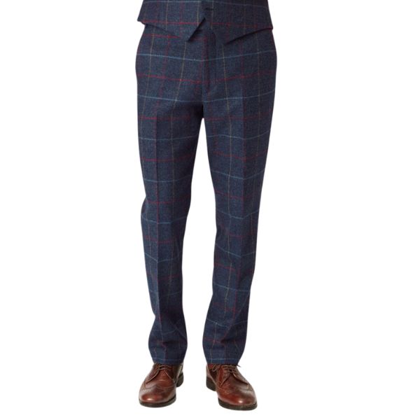 Pantalon en tweed à chevrons bleu - Pantalon classique en tweed pour homme – Celtic Tweed