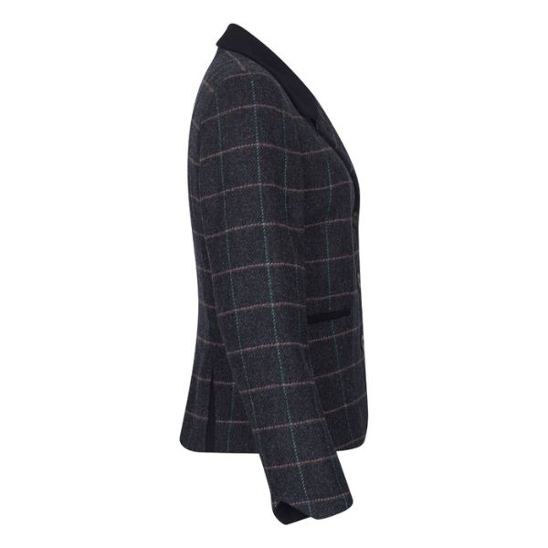 Veste Femme En Tweed Bleu UK Taille 8 - Style Ajusté - Jamais Portée