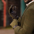 Gants unisexes country Derby Tweed Brookmore Dark Sage