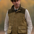 Gilet homme country coupe classique Derby Tweed Warrington Light Sage