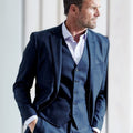 Gilet homme urban coupe ajustée Donegal Tweed Clifford Navy