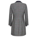 Manteau pardessus femme country en Shetland Tweed Isabella Grey Blue