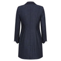 Manteau pardessus femme country en Shetland Tweed Isabella Navy