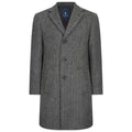 Manteau pardessus homme country en Shetland Tweed Owen Charcoal