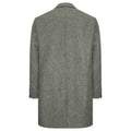 Manteau pardessus homme country en Shetland Tweed Owen Olive