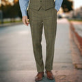 Pantalon homme urban coupe ajustée tweed Haincliffe Green