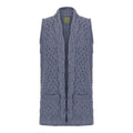 Tricot gilet femme country laine Mérinos Elmore Sky Blue