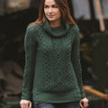 Tricot jumper femme country laine Mérinos Whitmore Sage Green