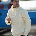 Tricot jumper homme country laine Mérinos Blackburne Pearl