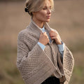 Tricot poncho femme country laine Mérinos Remington Muslin