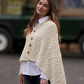Tricot poncho femme country laine Mérinos Remington Pearl