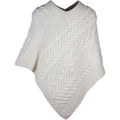 Tricot poncho femme country laine Mérinos Trentham Pearl