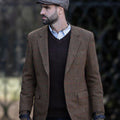 Veste homme country coupe classique Derby Tweed Winsor Brown