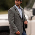 Veste homme country coupe classique en Harris Tweed® Blakemore Steel Grey