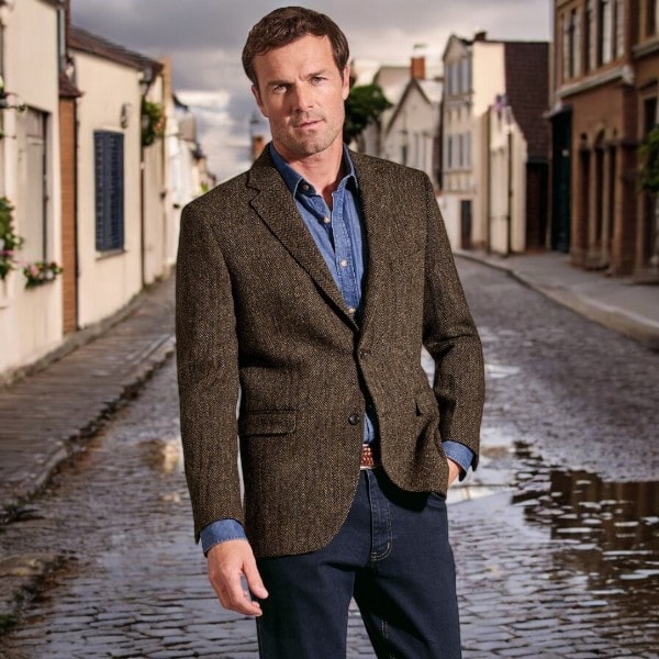 Ratcatcher Harris Tweed Jacket Mens 44L Green Country Ratcatcher Harris Tweed Jacket Mens 44L Green Country