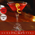 Cocktail de Gin Sunset Martini